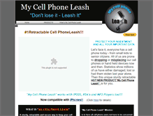 Tablet Screenshot of mycellphoneleash.com